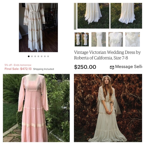 Roberta California Vintage Wedding Dress GORGEOUS - Picture 8 of 8